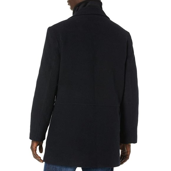 NWT Calvin Klein Men's Wool Blend Winter Jacket Peacoat Size 40 Navy $595 BB398 - Picture 2 of 3